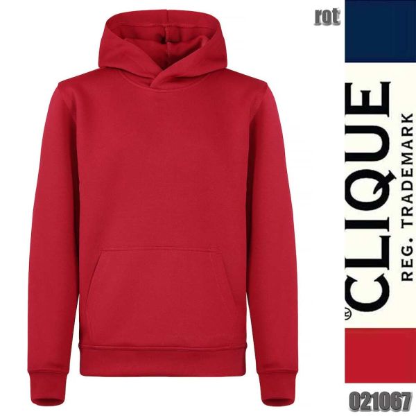 Basic Active Hoody Junior, Clique - 021067, rot