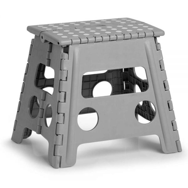 Klapphocker Kunststoff grau 37x30x32