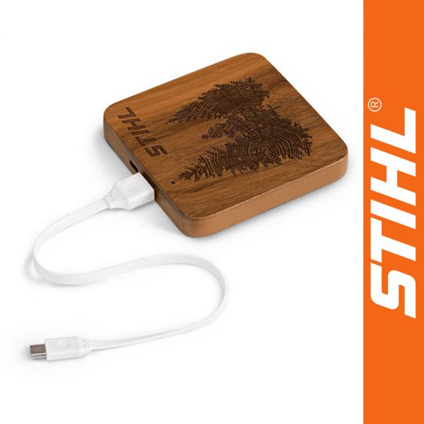 Powerbank von STIHL-in Walnussholz - 5000mAh - der Burner ! 04202600003