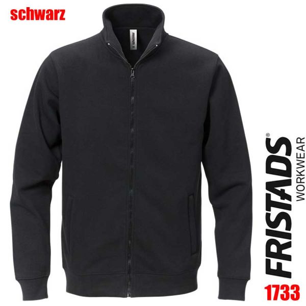 SWEAT-Jacke ACODE - 1733 SWB - FRISTADS - 122215-schwarz