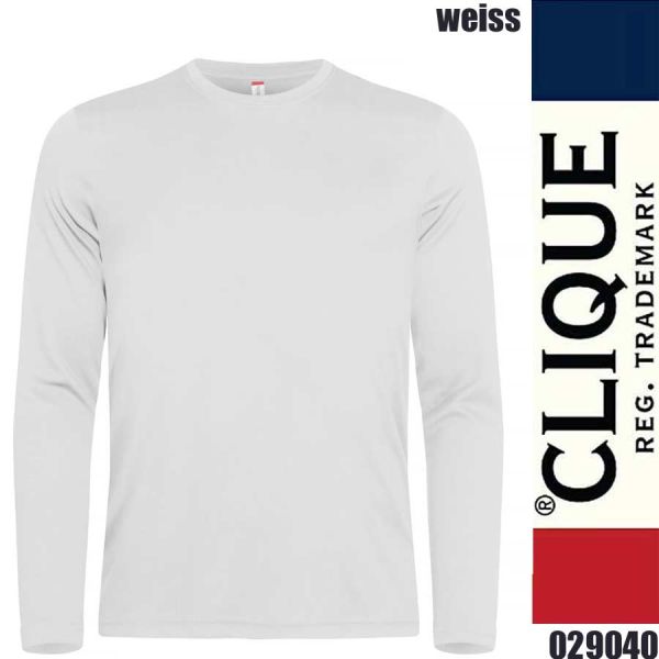 Basic Active-T LS, T-Shirt Langarm, CLique - 029040, weiss