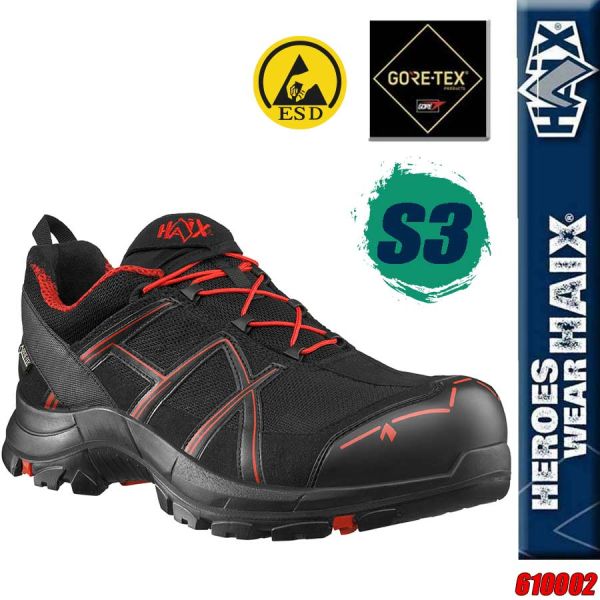 HAIX Black Eagle safety 40, Low / black-red, 610002