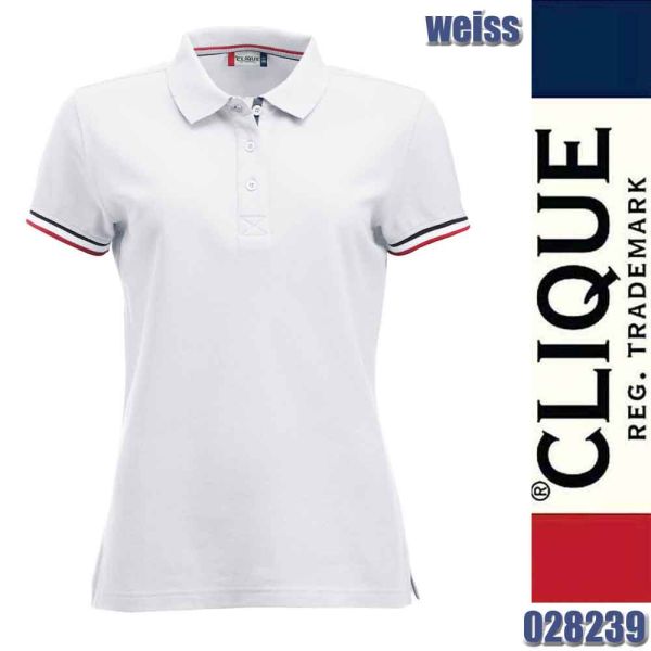 Newton Ladies Polo Shirt, Clique - 028239, weiss