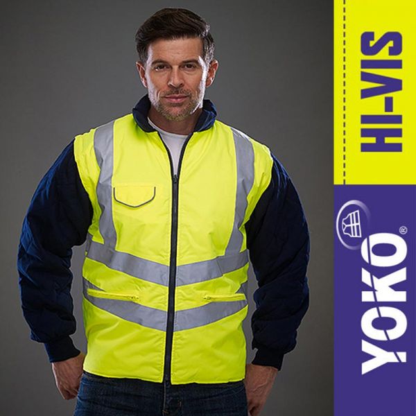 Hi-Vis Chevron Quilted Jacket - YOK703