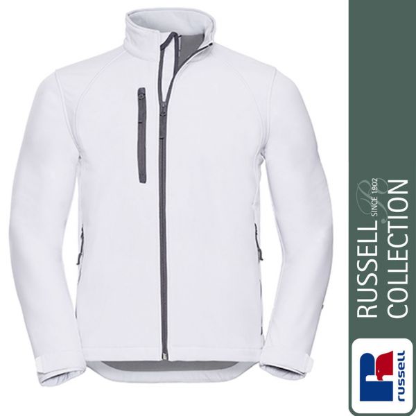 Men`s Softshell Jacket, Russel - Z140-weiss