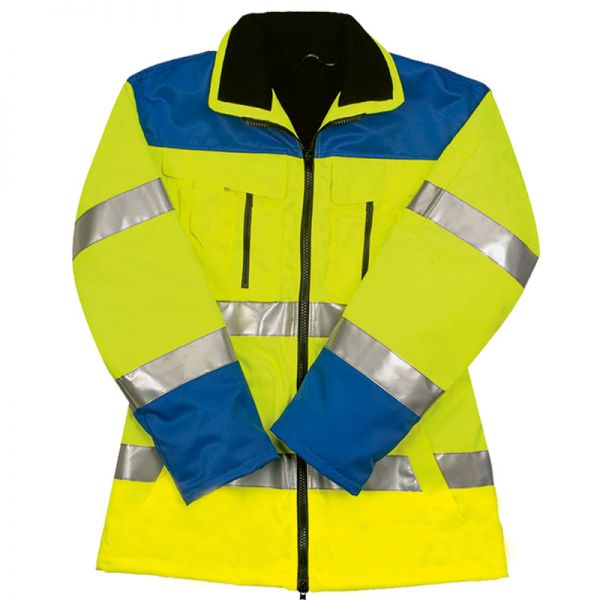 Lange Warnschutzjacke leuchtgelb/blau TREKKER REFLEX