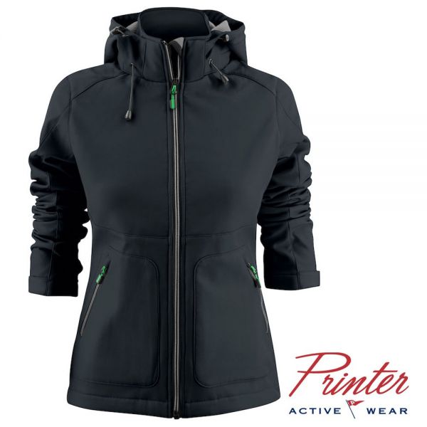 Damen Soft Shell Jacket Karting von Printer activewear, 2261062-schwarz