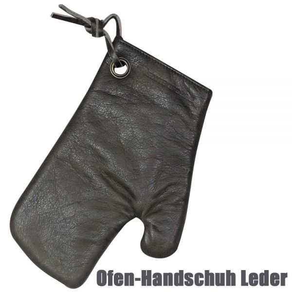 Ofen Handschuh, Leder, Vintage, grau, one size -DUTCHDeluxes