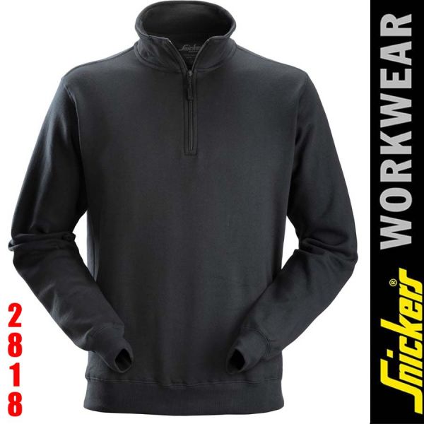 Sweatshirt mit Halbreissverschluss-2818-SNICKERS Workwear-schwarz