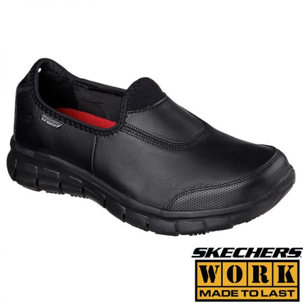 SKETCHERS Damen Arbeitsschuh, Relaxed Fit-Sure Track , Schlupfschuh, schwarz, 887000