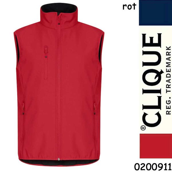 Classic Softshell Weste, Gilet, CLIQUE, 0200911, rot