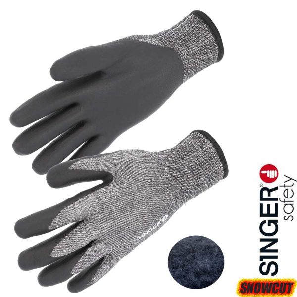PEHD-Handschuhe, Schnittschutz D - gefüttert, SNOWCUT, SINGER Safety
