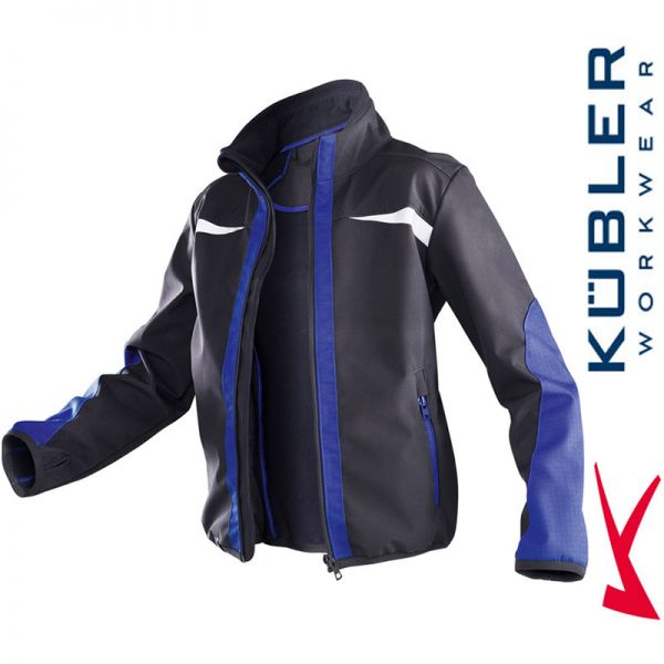 KÜBLER KIDZ Kinder-Softshell Jacke, blau-schwarz 1341-9946