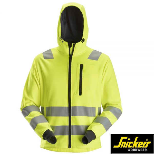 Hoodie, Snickers Workwear, Allround Work, Hi-Vis, 8039, gelb