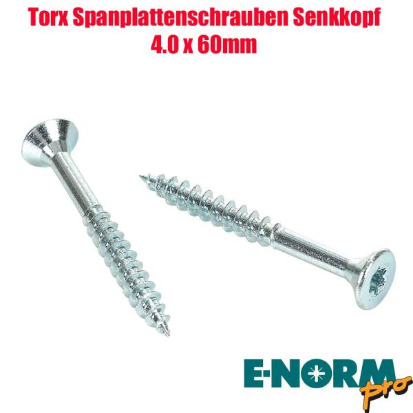 Torx - Spanplattenschrauben, Senkkopf, verzinkt, 4x60mm - 8820664