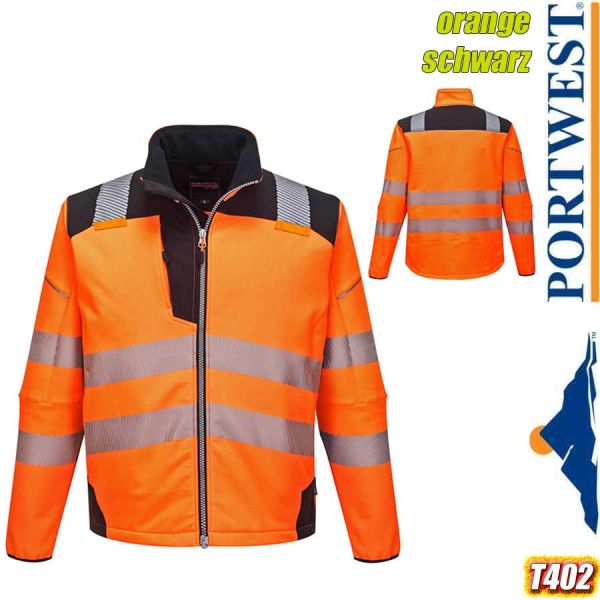 Warnschutz Softshelljacke, 3-lagig, PW3, PORTWEST, T402