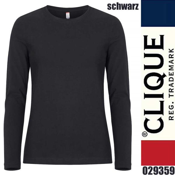 Premium Fashion-T LS Lady, T-Shirt Langarm Damen, Clique - 029359, schwarz