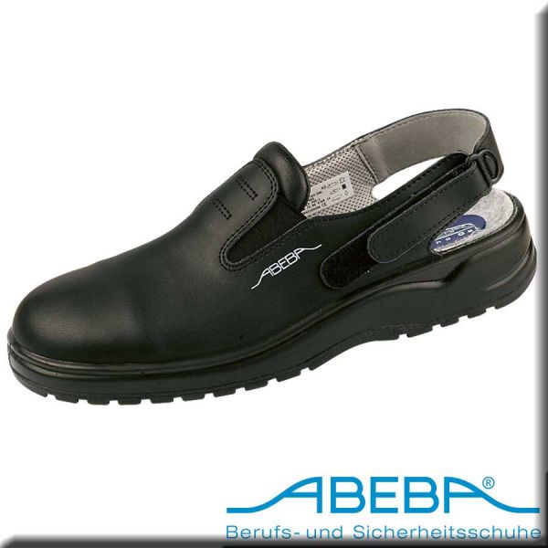 ABEBA-711035 S1 Sicherheitspantolette, schwarz