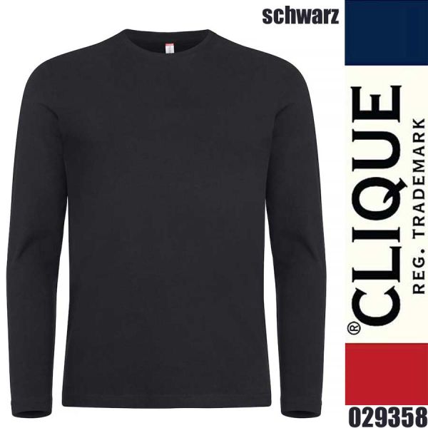 Premium Fashion-T LS, T-Shirt Langarm, Clique - 029358, schwarz