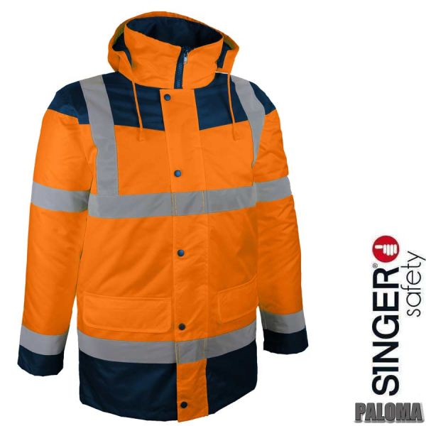 Warnschutzparka, wattiert, EN20471, orange/marine, PALOMA, SINGER Safety