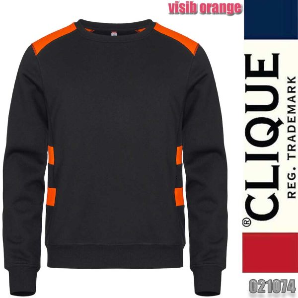 Ambition Roundneck Sweatshirt, Clique - 021074, visib orange