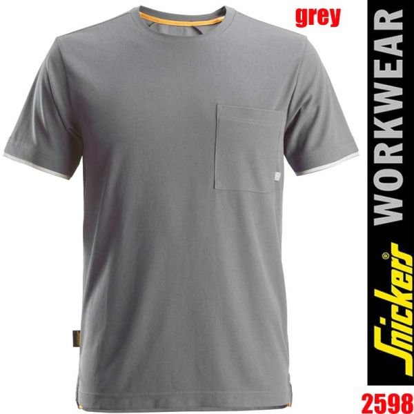 AllroundWork, 37.5 Kurzarm T-Shirt, SNICKERS, 2598, grau