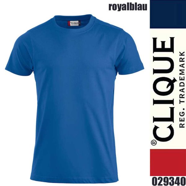 Premium-T, T-Shirt rundhals, Clique - 029340, royalblau