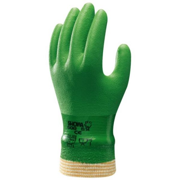 Showa 600 - Gartenhandschuh, flexibler und geschmeidiger PVC-Handschuh