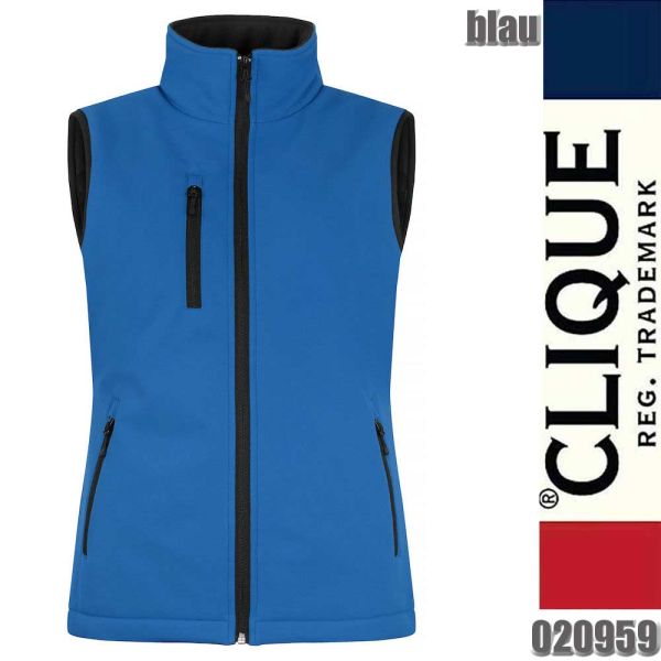 Padded Softshell Weste, Gilet Lady, Clique - 020959, blau