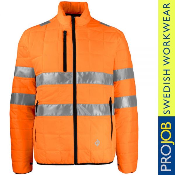 GESTEPPTE LEICHTE JACKE - ZIP IN INNEN JACKE EN 20471 KL. 3 - PRO-JOB-6444-orange