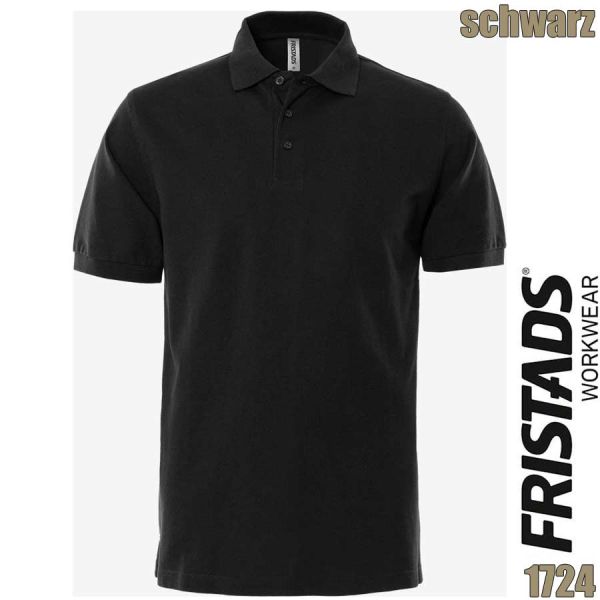 Poloshirt, Herren, ACODE, 1724, PIQ, FRISTADS, 100222, schwarz