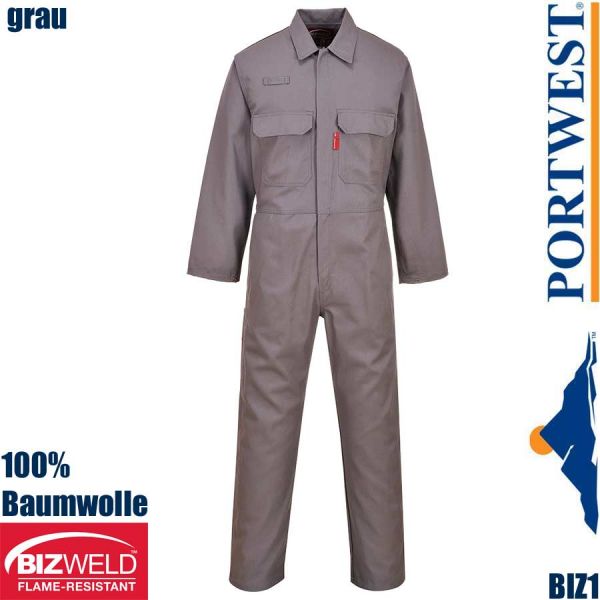 Flammhemmender Bizweld Overall, Arbeitskombi, BIZ1, Portwest
