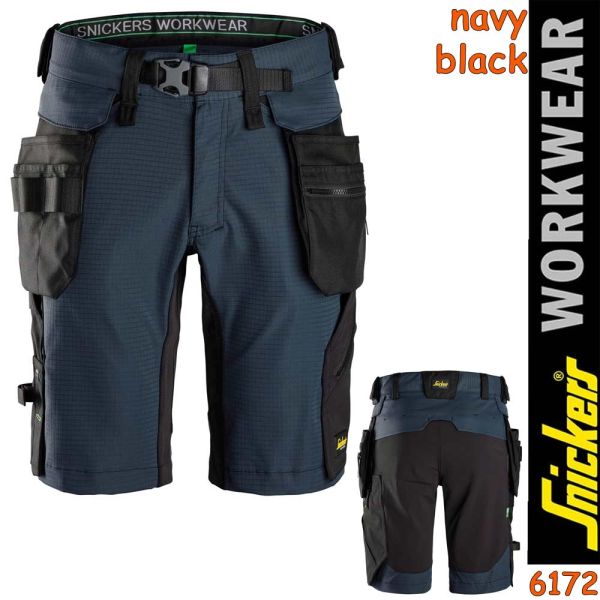 FlexiWork, Shorts mit abnehmbaren Holstertaschen, 6172, SNICKERS, navy,black