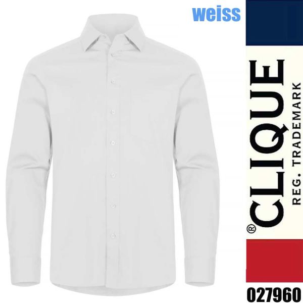 Stretch Shirt LS, Hemd, Clique - 027960, weiss