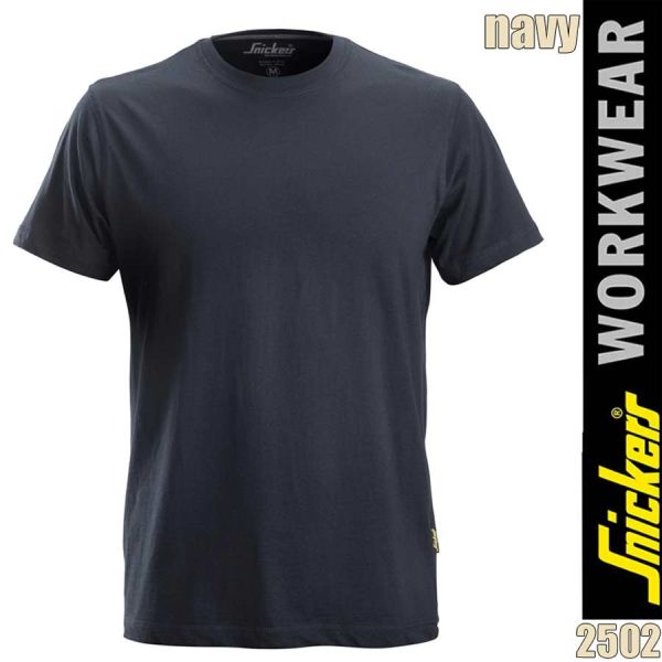 T-Shirt, Klassisch, 2502, SNICKERS Workwear, navy