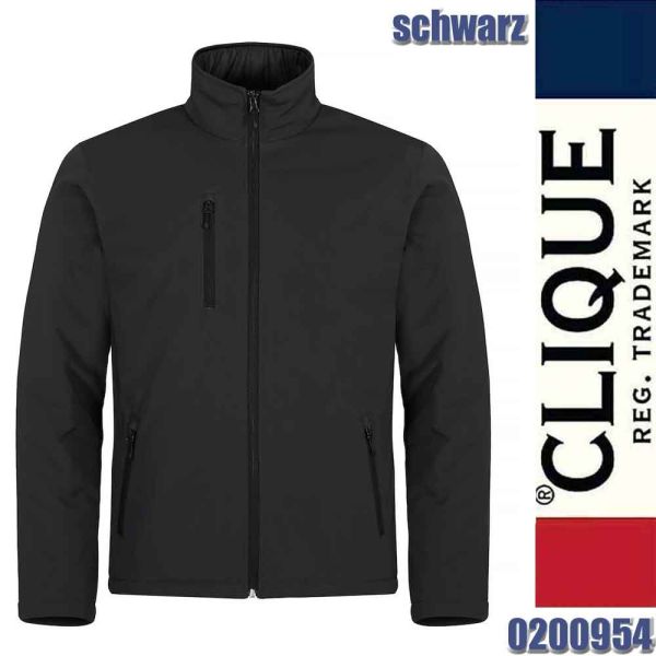 Padded Softshell Jacke, Clique - 0200954, schwarz