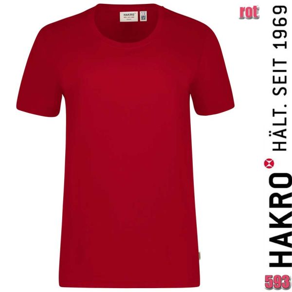 NO. 593 Hakro T-Shirt Bio-Baumwolle GOTS, rot