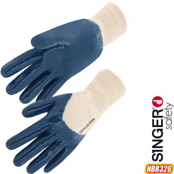 Schutzhandschuhe, dicke NITRIL-Beschichtung, NBR326, SINGER Safety