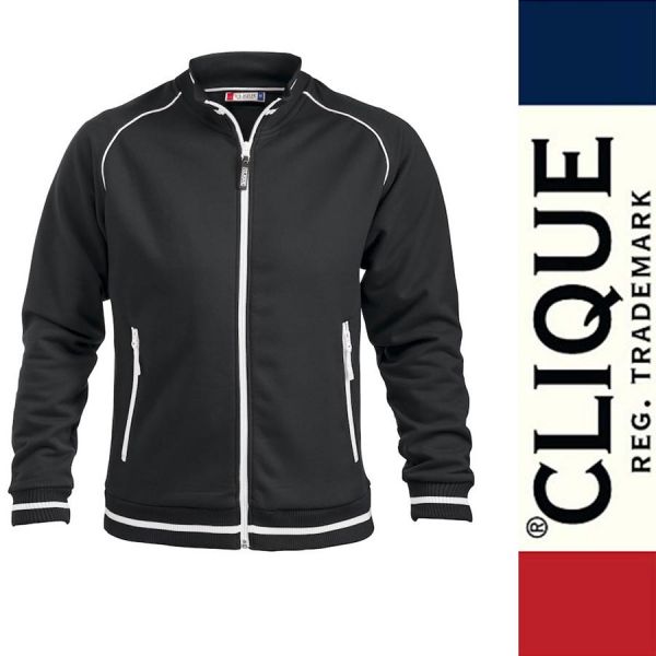 Craig sportliche Sweat Jacke mit Stehkragen, Clique - 021053-schwarz