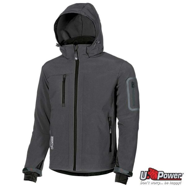 Metropolis Softshell Jacke - U-POWER - meteorgrau 