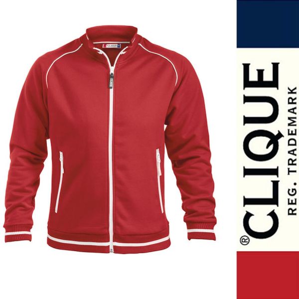 Craig sportliche Sweat Jacke mit Stehkragen, Clique - 021053-rot