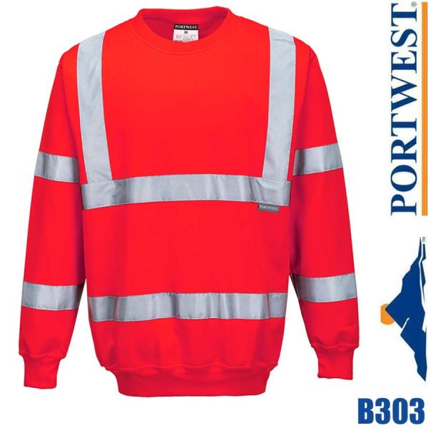 Warnschutz Sweatshirt, B303, PORTWEST