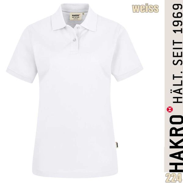 NO. 224 Hakro Damen Poloshirt Top, weiss