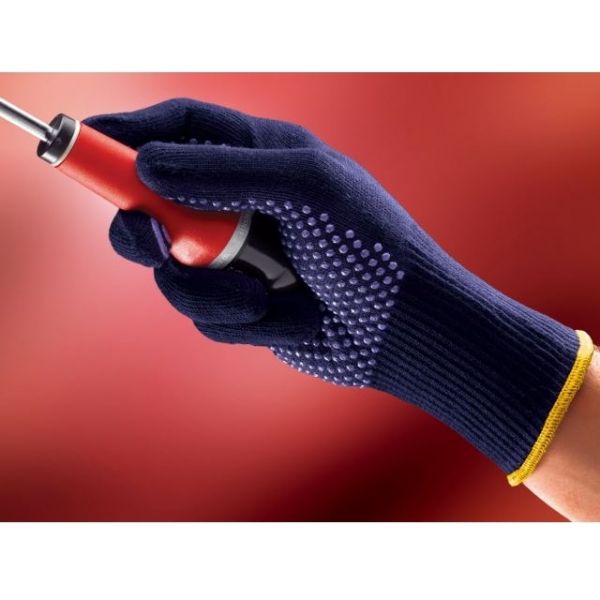 Ansell Fiber Tuf® Strickhandschuh aus neuartigen Polyester-Fasern, Handflächen mit eingearbeiteten N