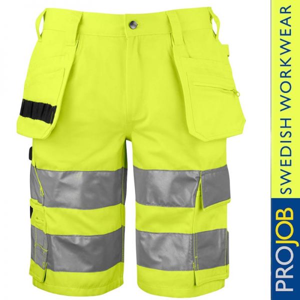 Warnschutz Shorts mit Hängetaschen EN20471 - PRO JOB - 6535