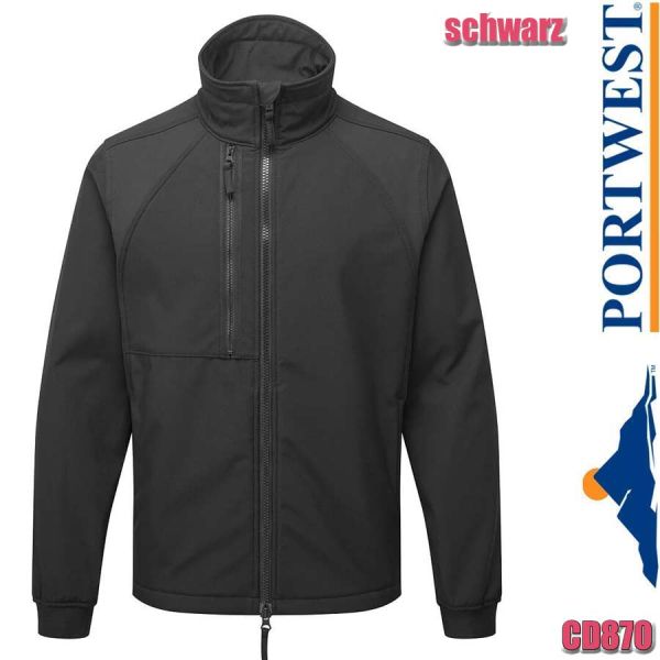 WX2 Softshelljacke, Eco, CD870, PORTWEST, schwarz