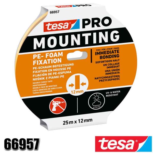 Montageband, Pro PE Fixation 12mm, 25-meter, TESA,
