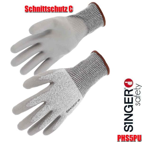 Schnittschutz Handschuh, Typ C - PU, SINGER Safety, PHS5PU