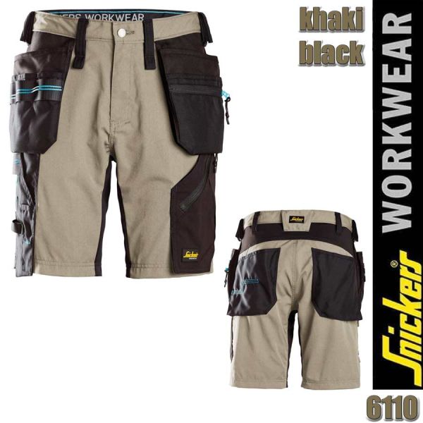 LiteWork, 37.5®-Arbeitsshorts mit Holstertaschen, Snickers - 6110