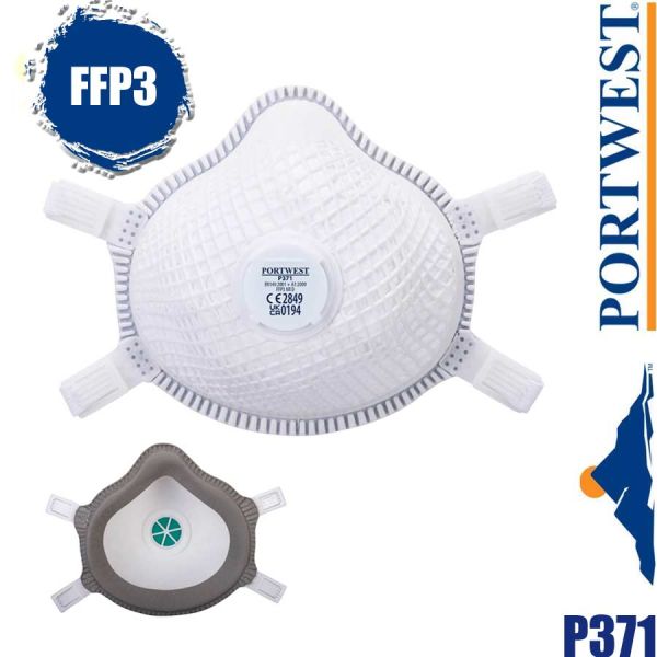 FFP3 - Ergonet Dolomit, Feinstaubmaske, 5-er pack, P371, PORTWEST